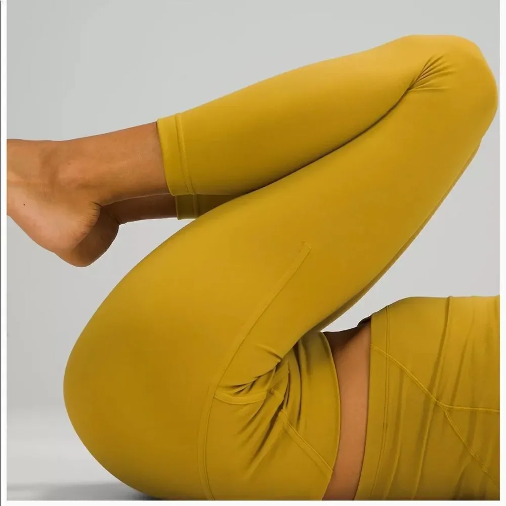 NWT New LULULEMON Instill HR High Rise Tight Legging Auric Gold AGLD 0